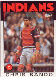 1986 Topps Baseball Cards      594     Chris Bando